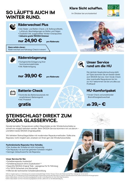 Schuster Automobile - Škoda Service im Winter
