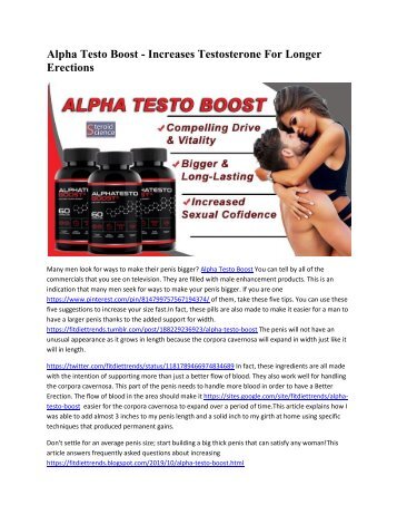 Alpha Testo Boost Male Enhancement Formula