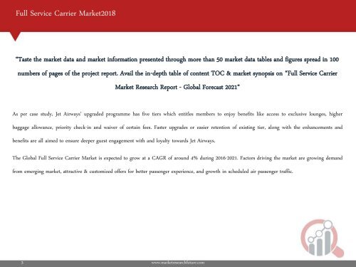 Full Service Carrier Market Research Report Information - Global Forecast to 2025