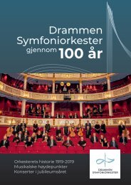 Jubileumshefte Drammen Symfoniorkester 100 år