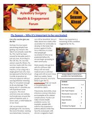 Aylesbury Surgery Health and Engagement Forum Newsletter September 2019 issue 13