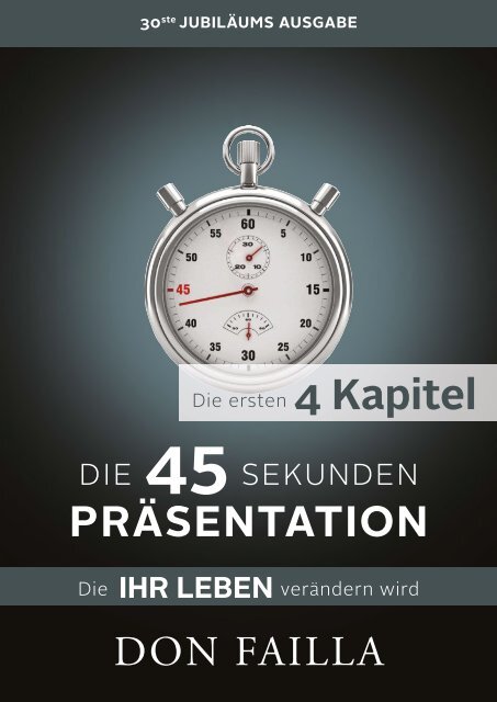 ➡️ Die "45 Sekunden Präsentation" von Don Failla • Bestsellerbuch zu mehr Erfolg • die elementaren 4 Kapitel