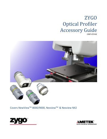 Optical Profiler Accessory Guide 0594_K