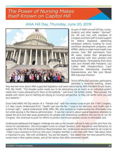 2019 Iowa Nurses Association Annual Report