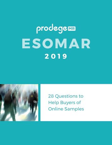 ProdegeMR ESOMAR 2019