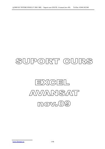 Suport Curs Excel Avansat VBA