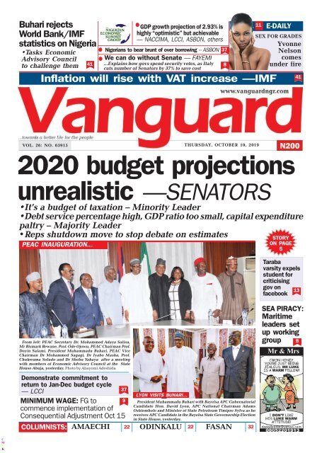 10102019 2020 Budget Projections Unrealistic Senators