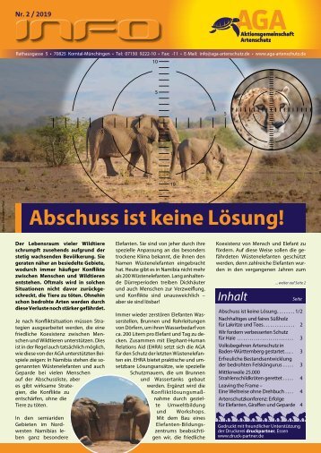 Abschuss ist keine Lösung!