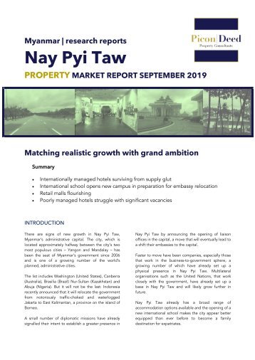 Naypyitaw Property Report 2019