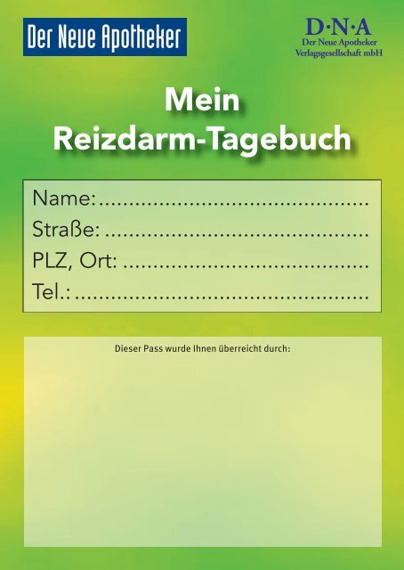 Mein Reizdarm-Tagebuch Der Neue Apotheker - Trenka