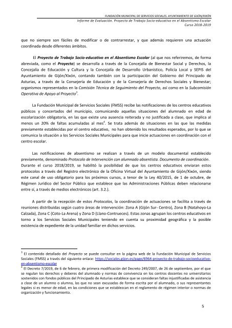 Informe evaluación TS absentismo 2018 19