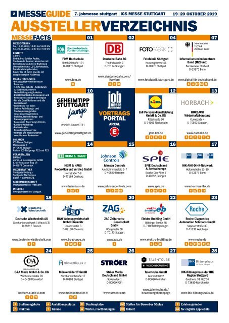 Der MesseGuide zur  7. jobmesse stuttgart 2019