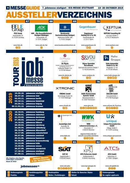 Der MesseGuide zur  7. jobmesse stuttgart 2019