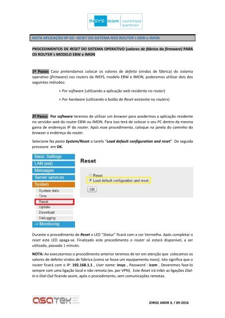 BRESIMAR(asaTek)-Insys-Nota Aplicação-02 Reset routers EBW e IMON 