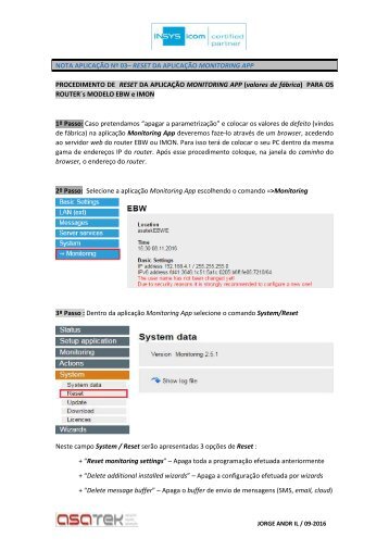 BRESIMAR(asaTek)-Insys-Nota Aplicação-03 Reset Monitoring EBW e IMON [pt]