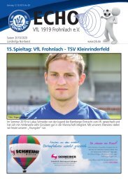 VfL-Echo Frohnlach gg. Kleinrinderfeld