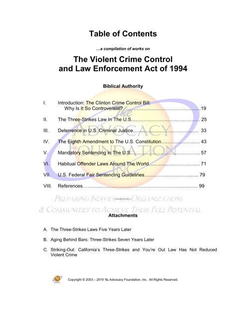 The Violent Crime and Law Enforcement Act of 1994