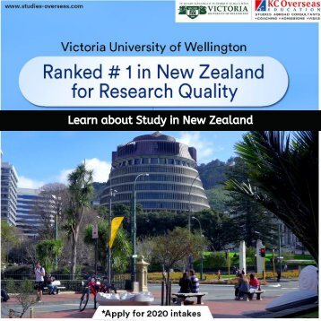 Want to study in New Zealand? Apply to Victoria University of Wellington