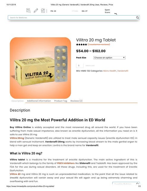 Price for vardenafil