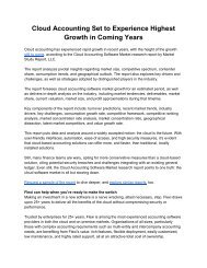 Cloud Accounting Set to Experience Highest Growth in Coming Years