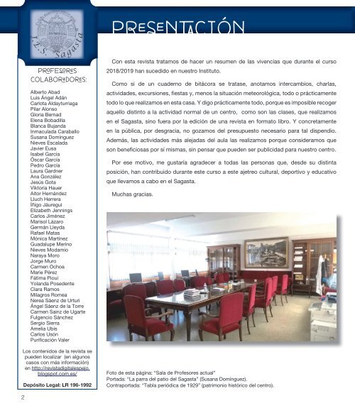 Revista El Espejo 2018-2019