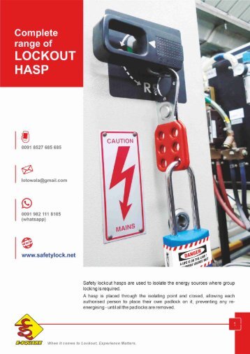 Lockout Tagout Safety Hasp by E-Square