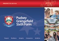 Pudsey Grangefield Sixth Form Prospectus 2019-20