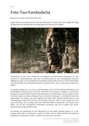 Reiseprogramm Fototour Kambodscha März und November 2020