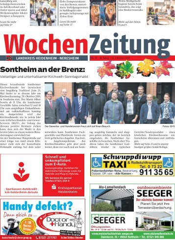Wochenzeitung 12.10.19