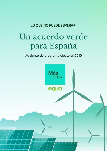 Un acuerdo verde para España