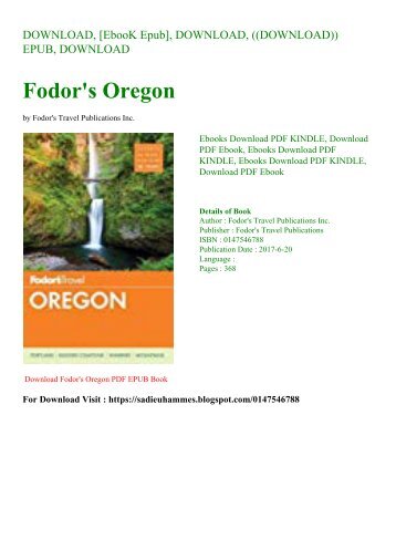 [EbooK Epub] Fodor&#039;s Oregon [PDF EBOOK EPUB KINDLE]