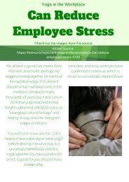 Yoga in the Workplace Can Reduce Employee Stress