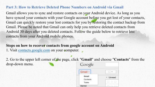 How to Restore Contacts on Android