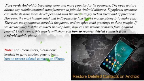 How to Restore Contacts on Android