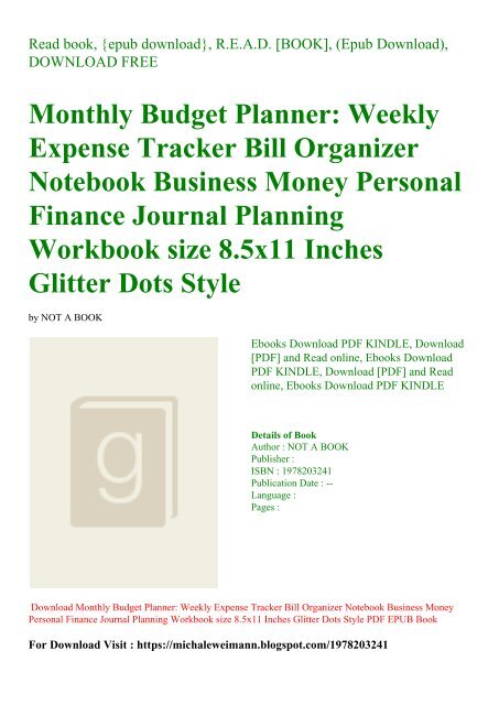 Personal Business Money Workbook Finance Monthly & Weekly Budget Planner Expense Tracker Bill Organizer Journal Notebook Budget Planning Budget Worksheets Monthly Bill Planner and Organizer