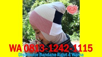 Distributor Bandana Rajut 4 Warna, WA 0813-1242-1115