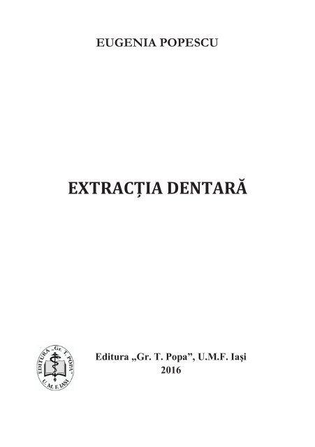 Extractia dentara - Popescu Eugenia - 2016