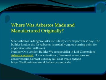  Asbestos removal 