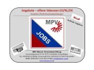 Stellenangebote MPV CH-NL-DE