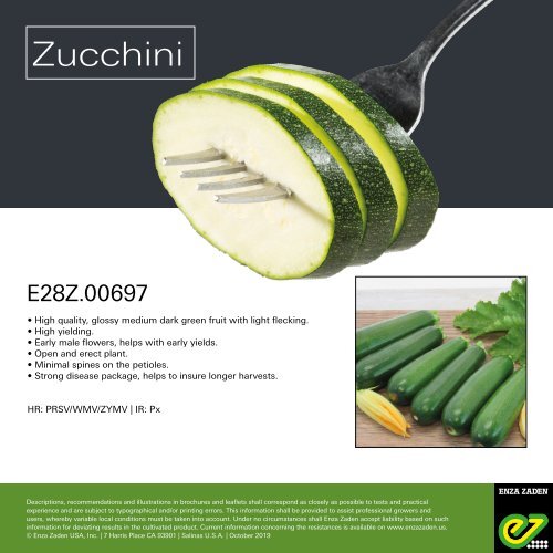 Leaflet zucchini E28Z.00697