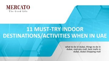 11 Must-Try Indoor Activities When In UAE 