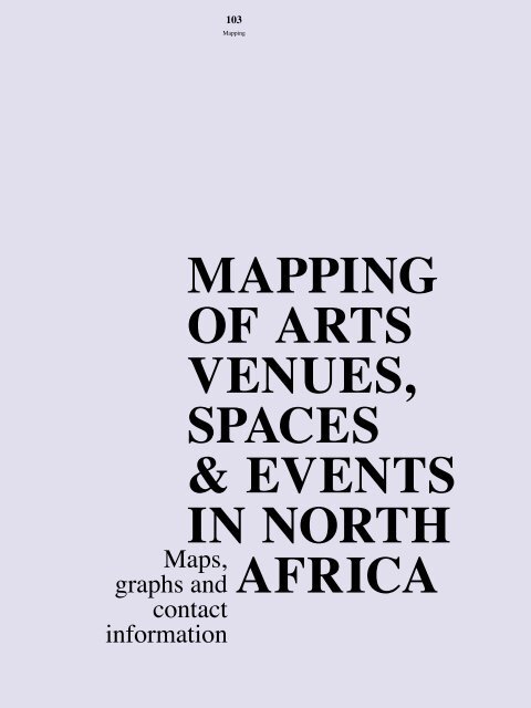 Art Moves Africa – Retracing Roots and Tracing New Routes: Mobility and Touring in North Africa