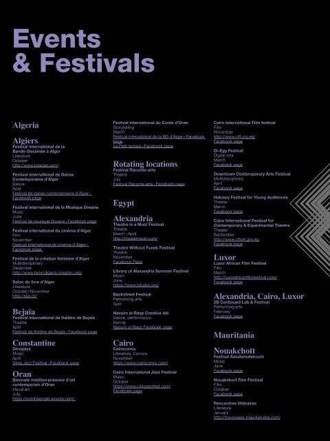 Art Moves Africa – Retracing Roots and Tracing New Routes: Mobility and Touring in North Africa