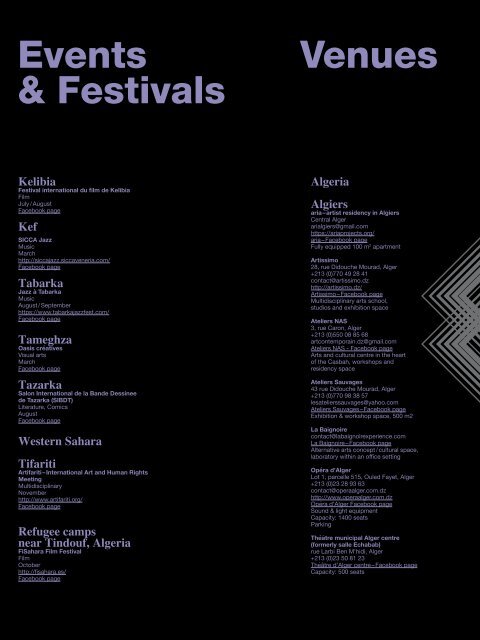 Art Moves Africa – Retracing Roots and Tracing New Routes: Mobility and Touring in North Africa