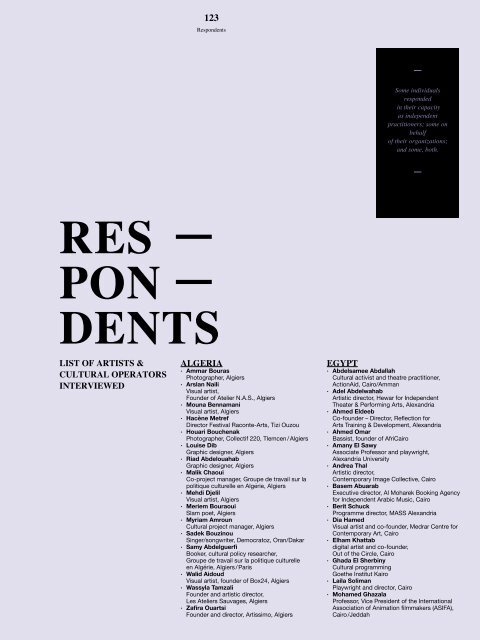 Art Moves Africa – Retracing Roots and Tracing New Routes: Mobility and Touring in North Africa