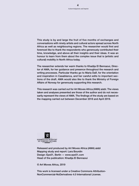 Art Moves Africa – Retracing Roots and Tracing New Routes: Mobility and Touring in North Africa