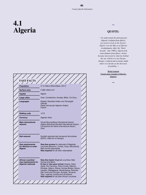 Art Moves Africa – Retracing Roots and Tracing New Routes: Mobility and Touring in North Africa