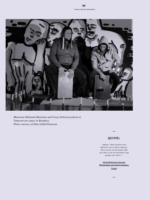 Art Moves Africa – Retracing Roots and Tracing New Routes: Mobility and Touring in North Africa