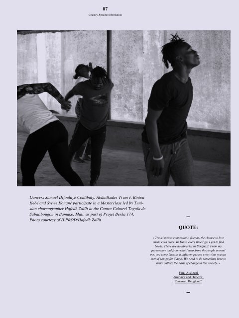 Art Moves Africa – Retracing Roots and Tracing New Routes: Mobility and Touring in North Africa