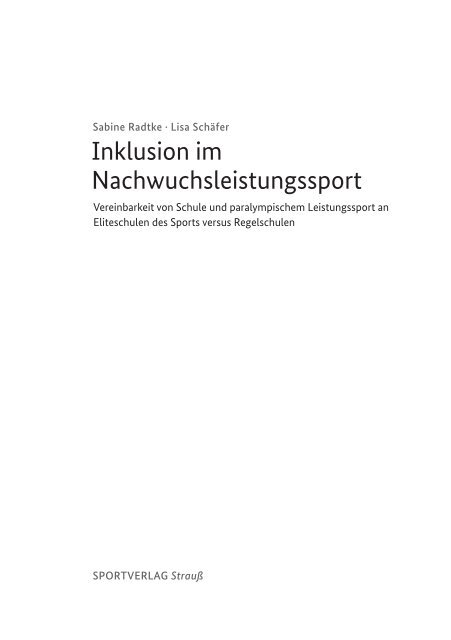 BISp 2019,04 Inklusion im Nachwuchsleistungssport